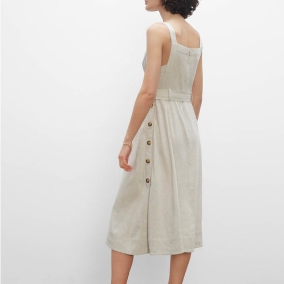 CLUB MÓNACO SIDE BUTTON LINEN DRESS 2 GUC - Picture 10 of 10